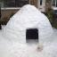 Alfresco fridge: one of several igloos