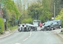 The scene of the crash on Knutsford Road in Holmes Chapel