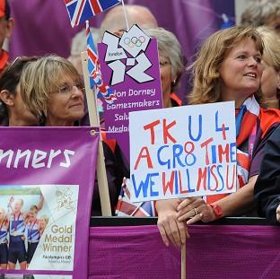 Crowds lined the streets for the London 2012 parade
