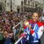 Crowds lined the streets for the London 2012 parade