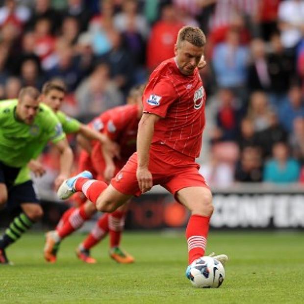 Rickie Lambert steps up to score Southampton's fourth goal from the penalty spot