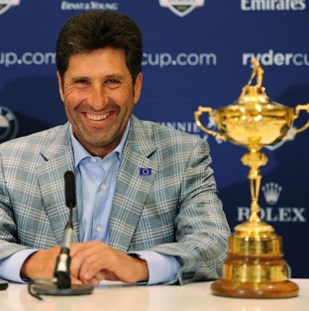 Jose Maria Olazabal, pictured, hailed the performance of Ian Poulter at Medinah