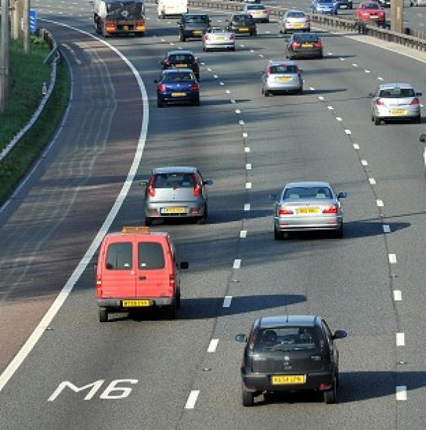 The M6 motorway was closed in both directions between junctions 14 and 15 after the incident