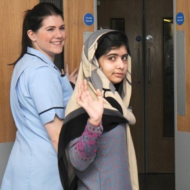 Malala Yousafzai is discharged from the Queen Elizabeth Hospital in Birmingham
