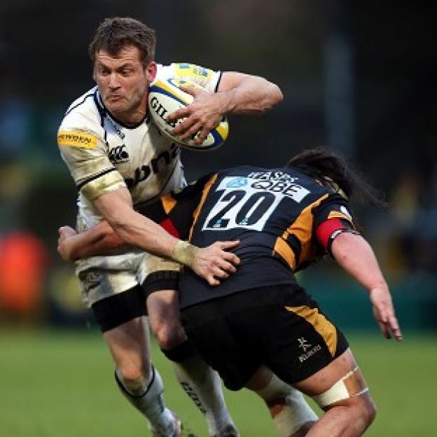Mark Cueto, left, needs one Premiership try to break the all-time career record of 75