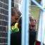 Mark Bridger (left) is led from Mold Crown Court after pleading not guilty to the abduction and murder of five-year-old April Jones