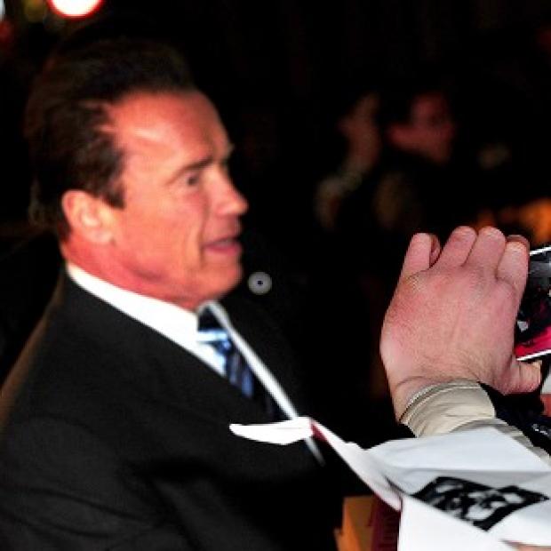 Arnold Schwarzenegger arrives at the UK premiere of new film The Last Stand