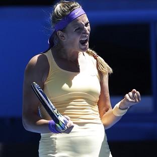 Victoria Azarenka on her way to victory over Svetlana Kuznetsova (AP)
