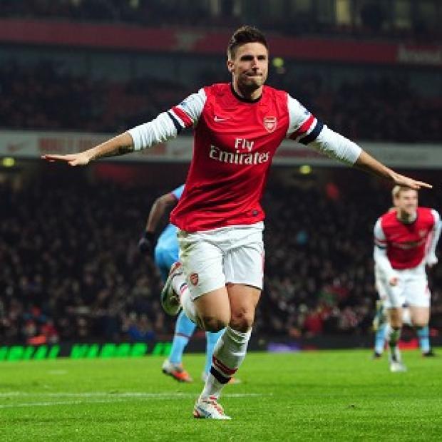 Congleton Guardian: Olivier Giroud bagged a brace for Arsenal Congleton Guardian: Olivier Giroud bagged a brace for Arsenal