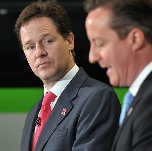 Deputy Prime Minister Nick Clegg (left) says ministers now realise money for infrastructure was needed to foster recovery