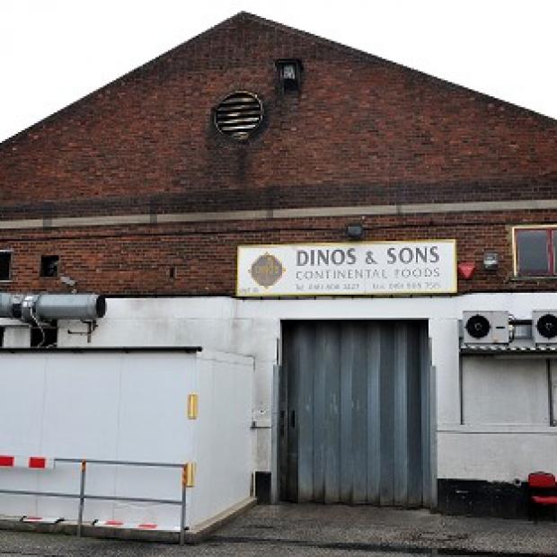 Dinos and Sons food factory premises in Tottenham, north London, which is under investigation for its possible involvement in the Horsemeat scandal