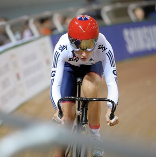 Laura Trott, pictured, trails leader Sarah Hammer with just two events left