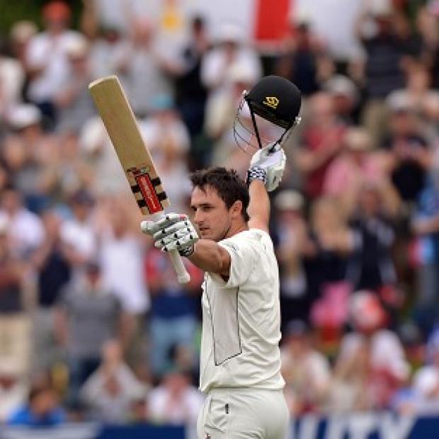 New Zealand's Hamish Rutherford scores 100 on his test match debut