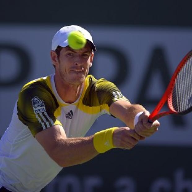 Andy Murray, pictured, saw off the challenge of Evgeny Donskoy in his opening BNP Paribas Open match (AP)