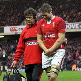 Ryan Jones, right, will miss Wales' all-important clash with England due to a shoulder injury