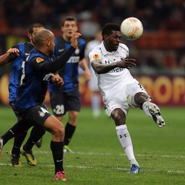 Emmanuel Adebayor, right, scored what proved to be the decisive goal