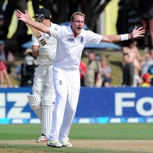 Stuart Broad says England are in confident mood after making New Zeland follow on (AP)