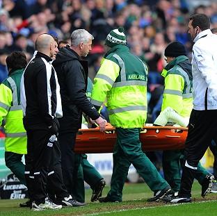 Massadio Haidara was carried off on a stretcher following Callum McManaman's challenge