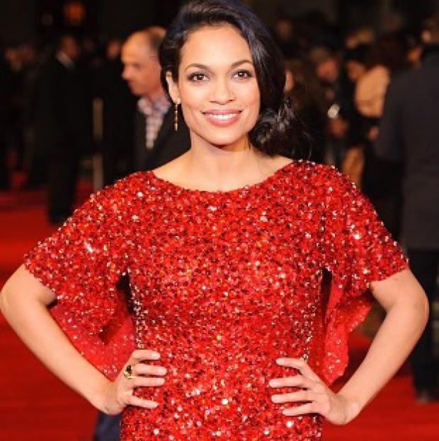 Rosario Dawson arriving at the World Premiere of Trance, at the Odeon West End, in Leicester Square