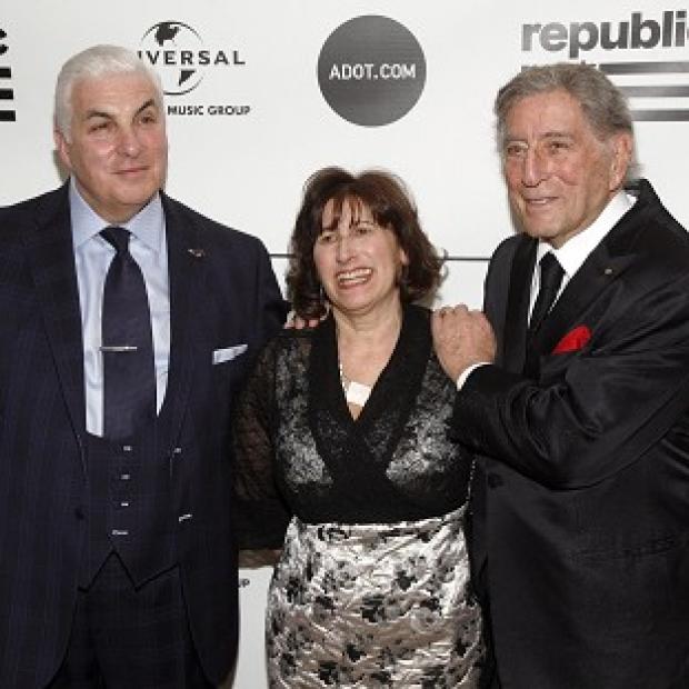 Mitch Winehouse, Janis Winehouse and singer Tony Bennett attend the Amy Winehouse Foundation Inspiration Awards