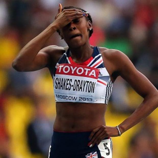 Perri Shakes-Drayton was injured during the 400m hurdles final in Moscow