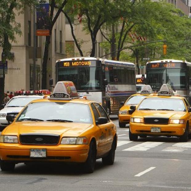 A 23-year-old British woman suffered a leg injury in the accident near the Rockefeller Centre in New York