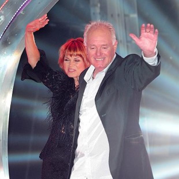 Vicky Entwistle and Bruce Jones entering the Celebrity Big Brother House