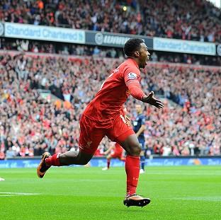Daniel Sturridge celebrates netting the winner