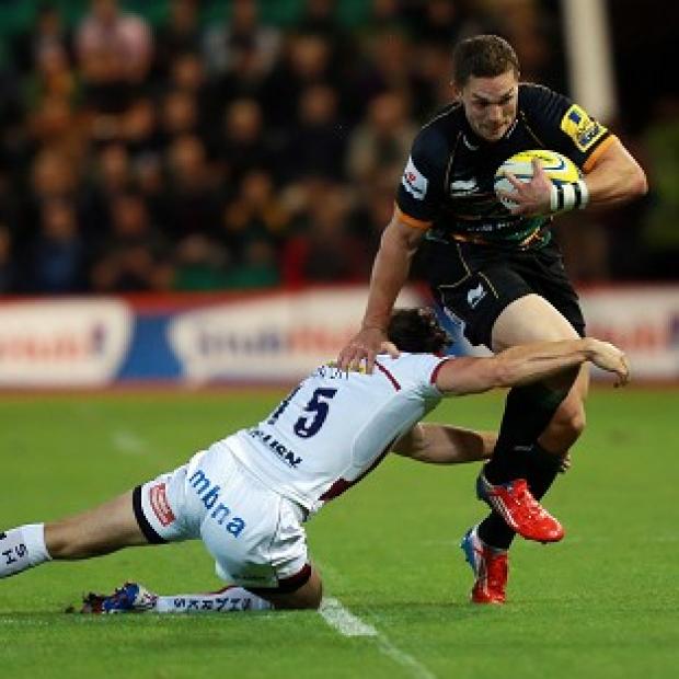 George North, right, scored his first try for Northampton as they beat Sale convincingly