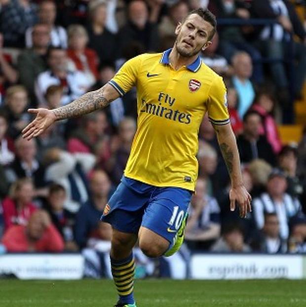 Jack Wilshere celebrates scoring Arsenal's equaliser