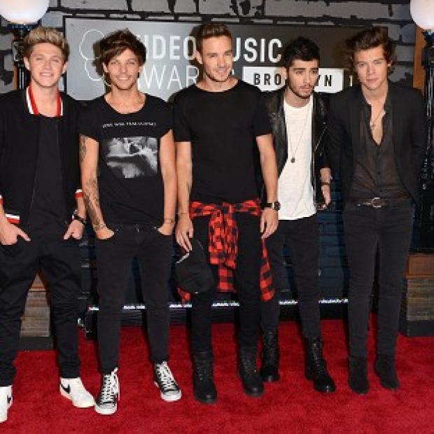 One Direction band members Niall Horan, Zayn Malik, Louis Tomlinson, Liam Payne and Harry Styles