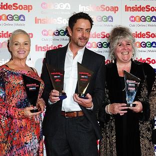 It was a good night for Emmerdale cast members Lesley Dunlop, Dominic Power and Jane Cox at the Inside Soap Awards