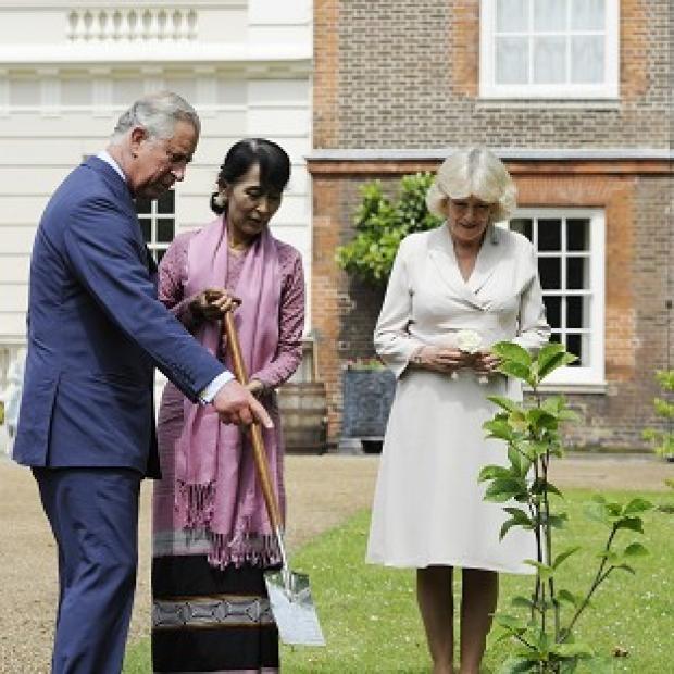 Congleton Guardian: Burmese pro-democracy campaigner Aung San Suu Kyi will today meet the Prince of Wales and the Duchess of Cornwall at Clarence House, in London. Congleton Guardian: Burmese pro-democracy campaigner Aung San Suu Kyi will today meet the Prince of Wales and the Duchess of Cornwall at Clarence House, in London.
