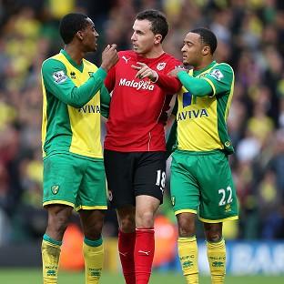 Congleton Guardian: Leroy Fer, left, and Jordon Mutch discuss the disallowed goal Congleton Guardian: Leroy Fer, left, and Jordon Mutch discuss the disallowed goal