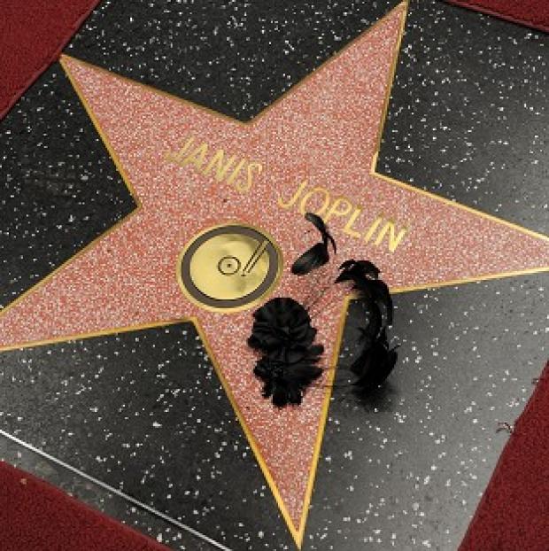 Singer Janis Joplin was honoured on the Hollywood Walk of Fame