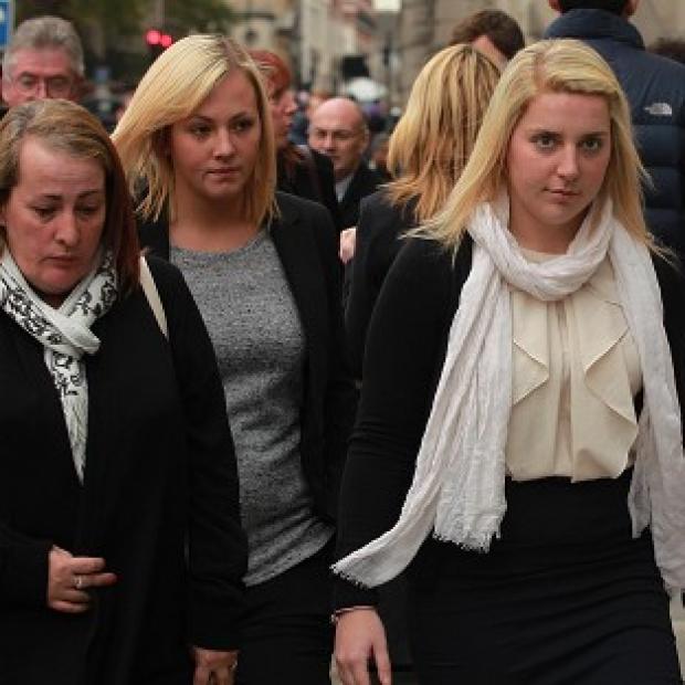 Congleton Guardian: Lee Rigby's mother Lyn Rigby, left, sister Sara McClure and fiancee Aimee West at the Old Bailey during the trial of two men accused of his murder Congleton Guardian: Lee Rigby's mother Lyn Rigby, left, sister Sara McClure and fiancee Aimee West at the Old Bailey during the trial of two men accused of his murder