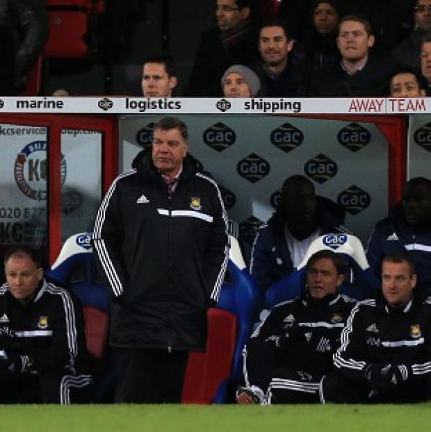 Congleton Guardian: Sam Allardyce, second from left, was said to be 'livid' following the defeat at Selhurst Park Congleton Guardian: Sam Allardyce, second from left, was said to be 'livid' following the defeat at Selhurst Park