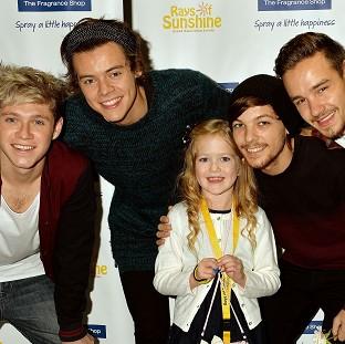 Congleton Guardian: Four members of the boy band One Direction with young fan Livvie Ellis Congleton Guardian: Four members of the boy band One Direction with young fan Livvie Ellis