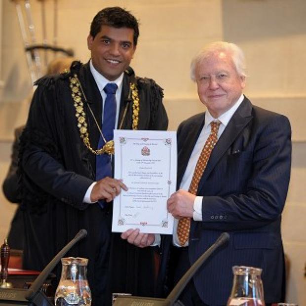 Congleton Guardian: Sir David Attenborough has been awarded the Freedom of the City of Bristol Congleton Guardian: Sir David Attenborough has been awarded the Freedom of the City of Bristol