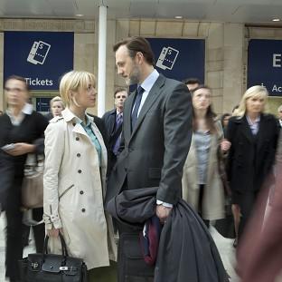 Congleton Guardian: David Morrissey and Sheridan Smith filmed The 7.39 at Waterloo station Congleton Guardian: David Morrissey and Sheridan Smith filmed The 7.39 at Waterloo station