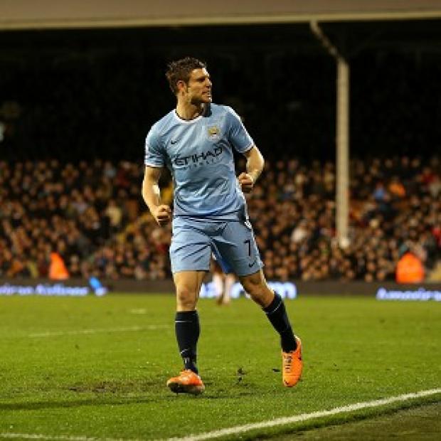 Congleton Guardian: James Milner scored Manchester City's fourth against Fulham Congleton Guardian: James Milner scored Manchester City's fourth against Fulham