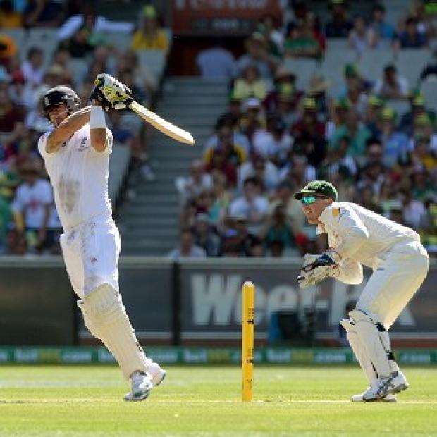 Congleton Guardian: Kevin Pietersen was more cautious than normal but still hit five boundaries in his unbeaten knock Congleton Guardian: Kevin Pietersen was more cautious than normal but still hit five boundaries in his unbeaten knock