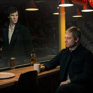 Congleton Guardian: Benedict Cumberbatch playing Sherlock Holmes (left) and Martin Freeman playing Dr John Watson, as fans prepare to tune in for the new series Congleton Guardian: Benedict Cumberbatch playing Sherlock Holmes (left) and Martin Freeman playing Dr John Watson, as fans prepare to tune in for the new series