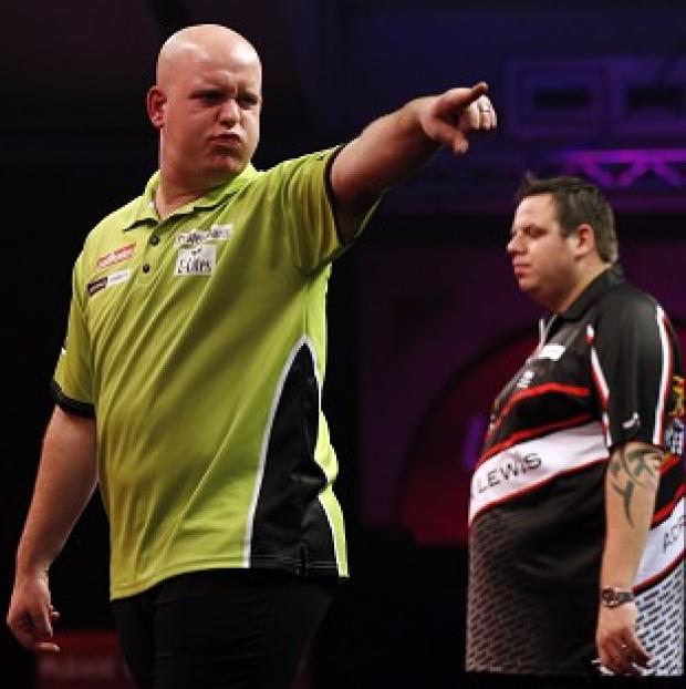 Congleton Guardian: Michael van Gerwen, left, will play Peter Wright in the PDC World Championship final on New Year's Day Congleton Guardian: Michael van Gerwen, left, will play Peter Wright in the PDC World Championship final on New Year's Day