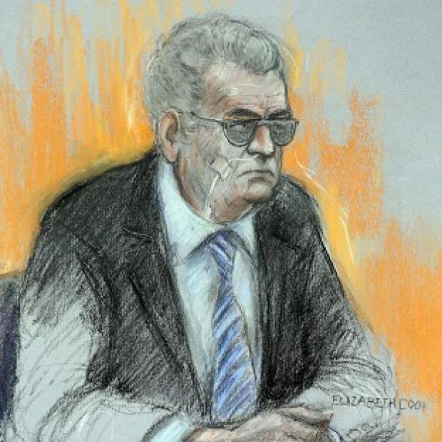 Congleton Guardian: A court sketch of moors murderer Ian Brady, who is said to have early signs of dementia. (Elizabeth Cook) Congleton Guardian: A court sketch of moors murderer Ian Brady, who is said to have early signs of dementia. (Elizabeth Cook)