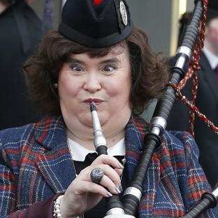 Congleton Guardian: Susan Boyle tries out the bagpipes
Congleton Guardian: Susan Boyle tries out the bagpipes