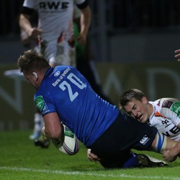 Congleton Guardian: Jordi Murphy scores a try for Leinster Congleton Guardian: Jordi Murphy scores a try for Leinster