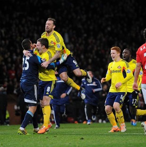 Congleton Guardian: Sunderland celebrate after their victory Congleton Guardian: Sunderland celebrate after their victory