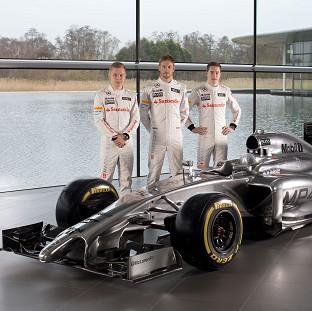 Congleton Guardian: Jenson Button, centre, has a new team-mate at McLaren in the form of Kevin Magnussen Congleton Guardian: Jenson Button, centre, has a new team-mate at McLaren in the form of Kevin Magnussen