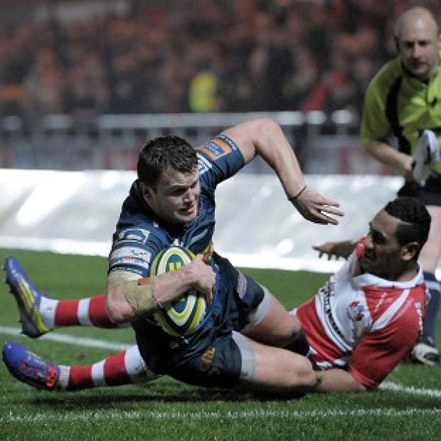 Congleton Guardian: Steffan Hughes scored Scarlets' opening try against Gloucester Congleton Guardian: Steffan Hughes scored Scarlets' opening try against Gloucester